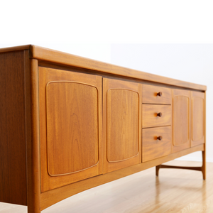 MID CENTURY TEAK CREDENZA BY NATHAN FURNITURE