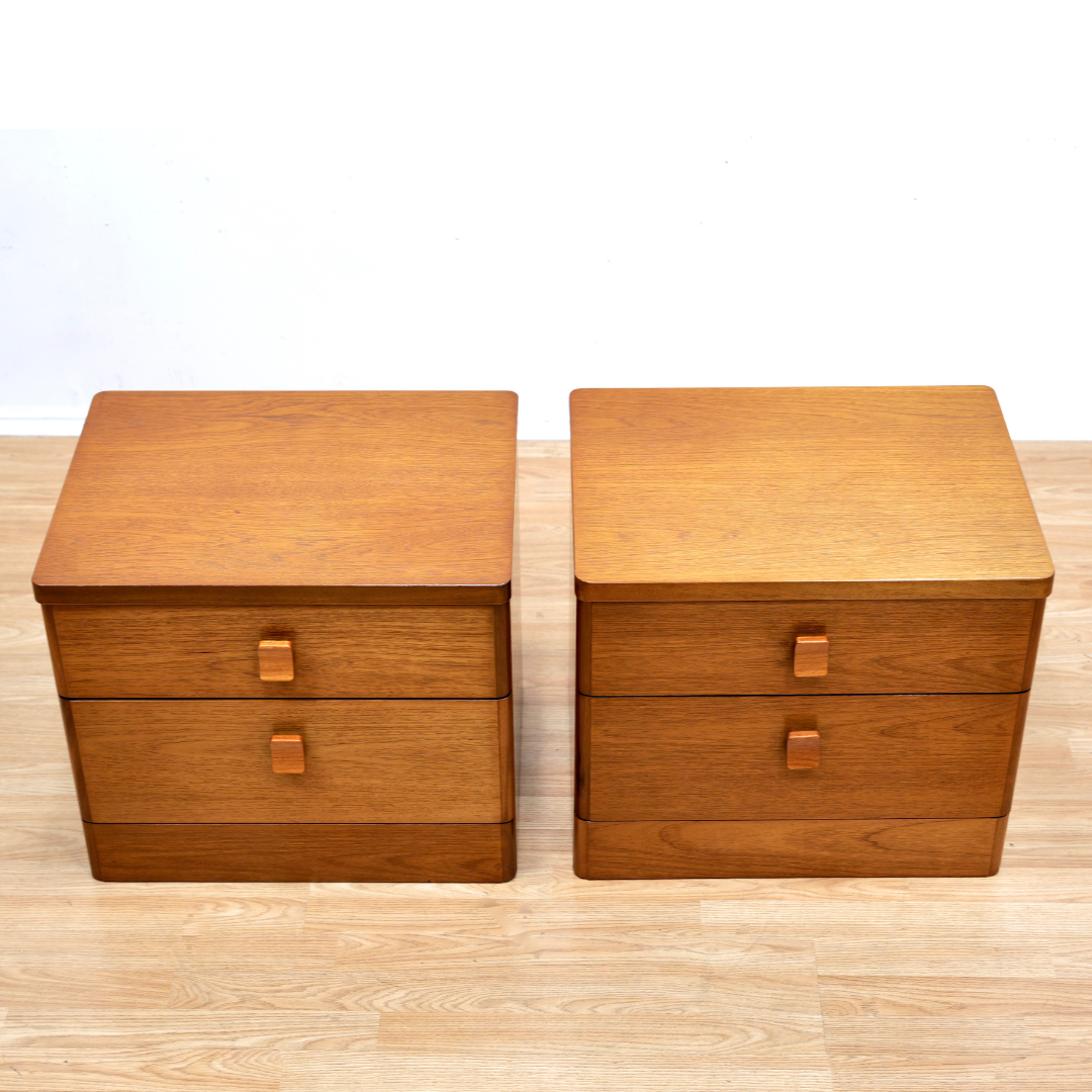 PAIR OF MID CENTURY NIGHTSTANDS BY STAG FURNITURE