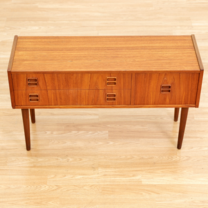SMALL MID CENTURY DANISH TEAK ENTRYWAY DRESSER