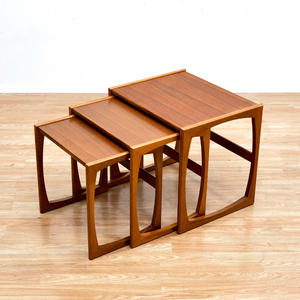 MID CENTURY NEST OF TEAK SIDE TABLES BY VB WILKINS FOR G PLAN