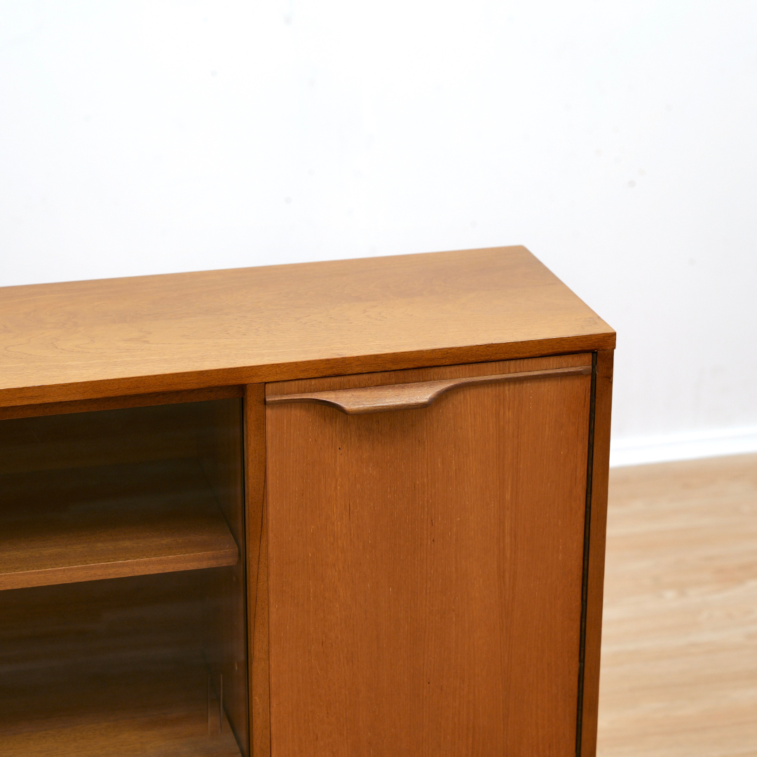 MID CENTURY DANISH TEAK ENTRYWAY DISPLAY CABINET