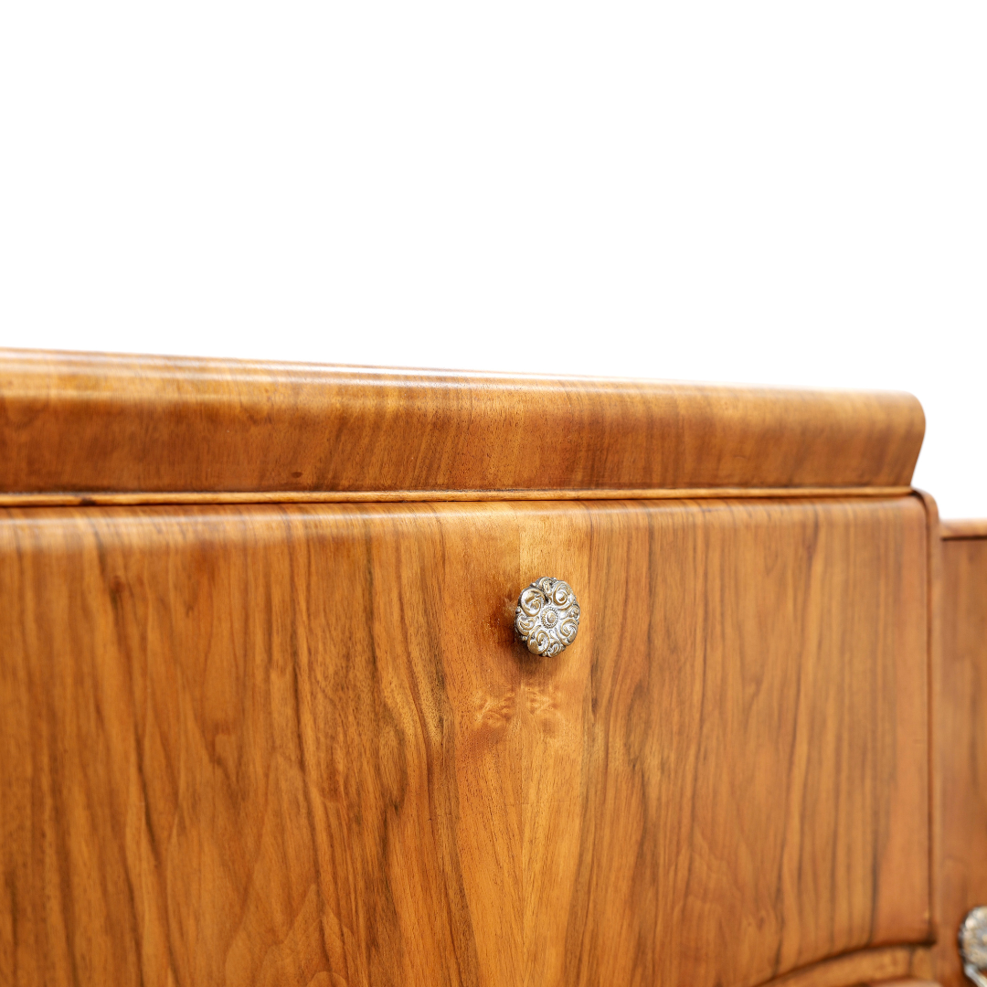 1950s Walnut Liquor Cabinet Credenza by Beautility Furniture