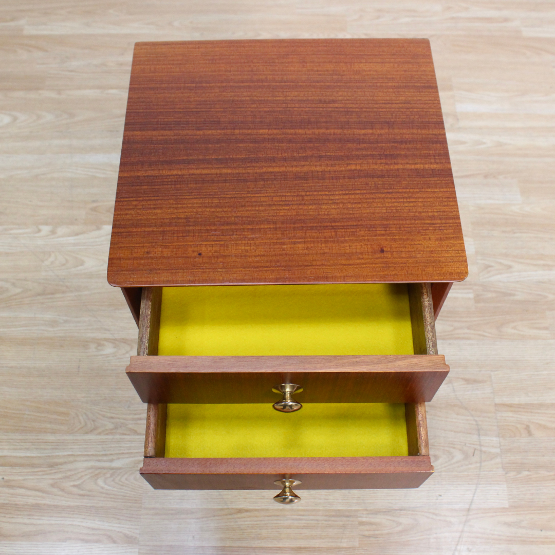 Vintage 1960s Nightstand in Tola & Black