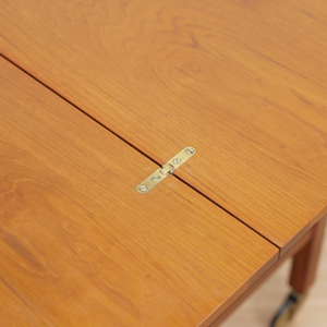 MID CENTURY TEAK FOLDING BAR CART