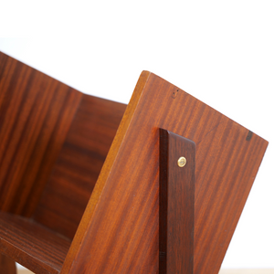 MID CENTURY VINYL RECORD STORAGE CADDY