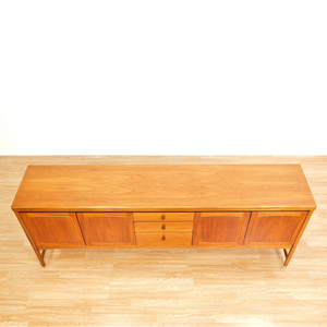 MID CENTURY TEAK CREDENZA BY NATHAN FURNITURE