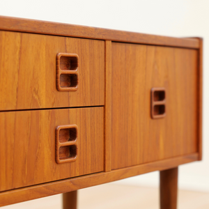 SMALL MID CENTURY DANISH TEAK ENTRYWAY DRESSER