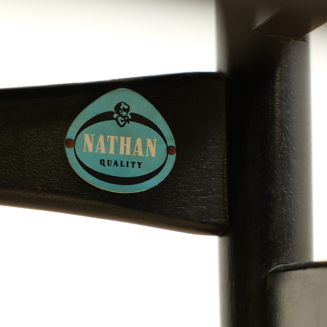 Mid Century Atomic Vanity Stool in Ebony by Nathan Furniture UK