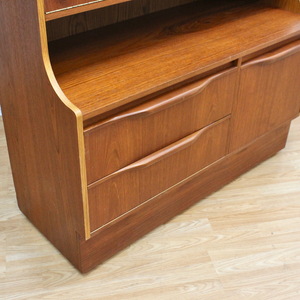 1960S DANISH MODERN TEAK BOOKCASE WALL UNIT