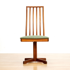 SET OF EIGHT MID CENTURY SWIVEL DINING CHAIRS BY MCINTOSH FURNITURE