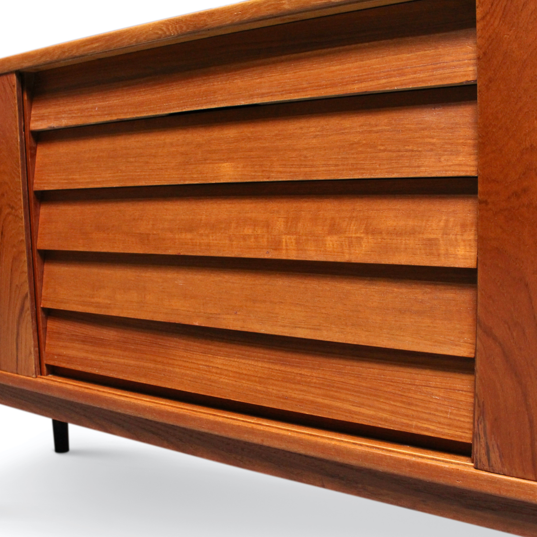 VINTAGE SWEDISH TEAK 'TRIO' CREDENZA BY NILS JONSSON FOR HUGO TROEDS