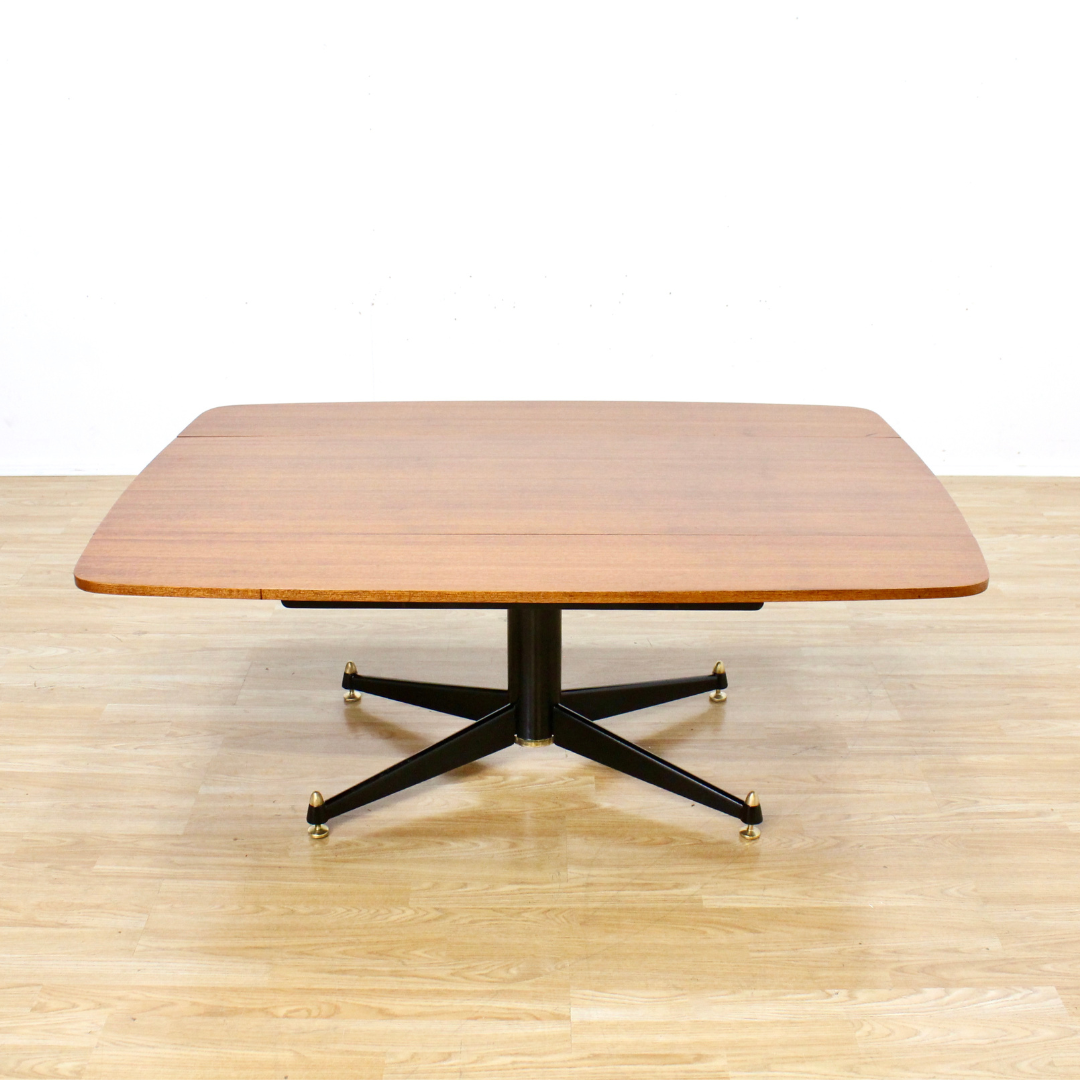 1950S ELEVATOR COFFEE DROPLEAF DINING TABLE BY E GOMME