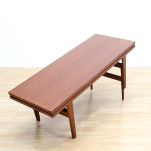 DANISH MODERN ELEVATION COFFEE / DINING TABLE IN TEAK BY TRIOH OF DENMARK