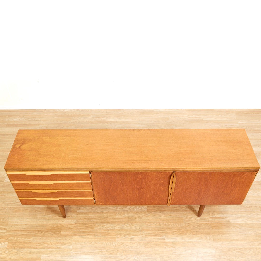 LONG MID CENTURY TEAK CREDENZA