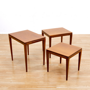 SET OF 1960S DANISH MODERN NESTING TABLES