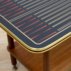 MID CENTURY ATOMIC BACKGAMMON COFFEE TABLE
