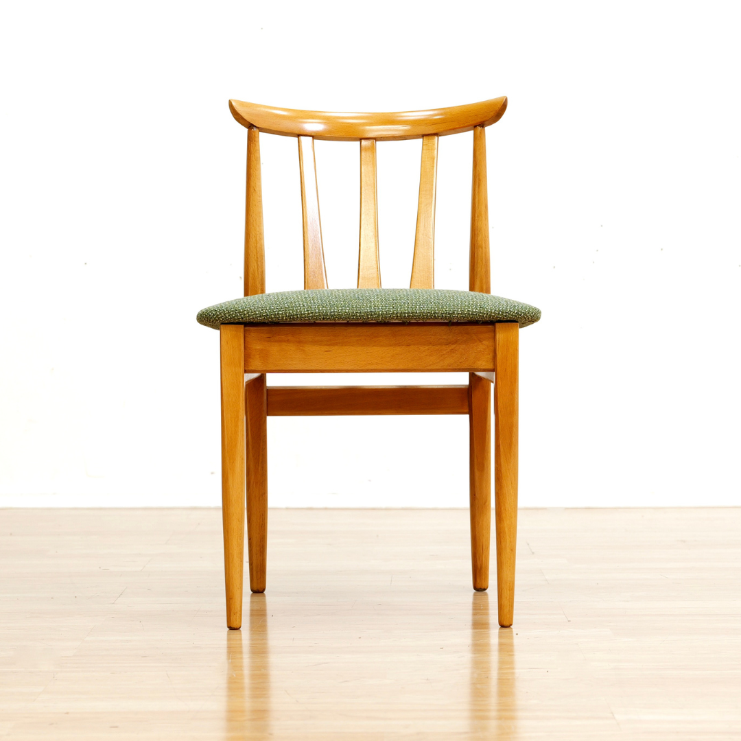 SET OF SIX MID CENTURY DINING CHAIRS BY ELLIOTS OF NEWBURY