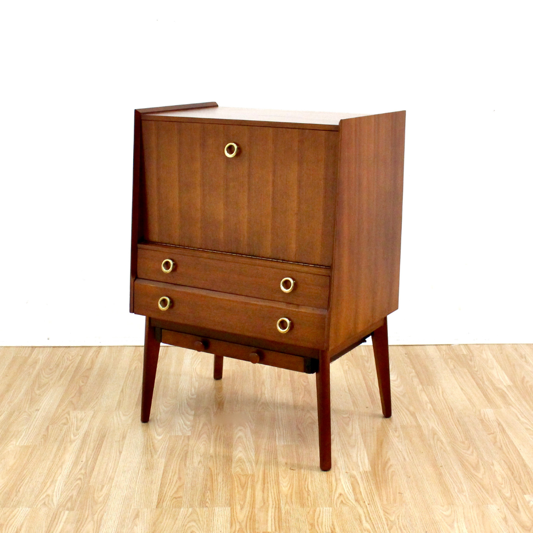 MID CENTURY MECHANICAL LIQUOR CABINET BAR