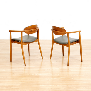 SET OF SIX MID CENTURY DINING CHAIRS BY ANTONIN SUMAN FOR LIGNA