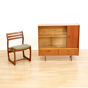 MID CENTURY TEAK CHINA ENTRYWAY CABINET