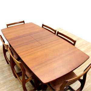 MID CENTURY DINING TABLE & CHAIRS BY PORTWOOD FURNITURE