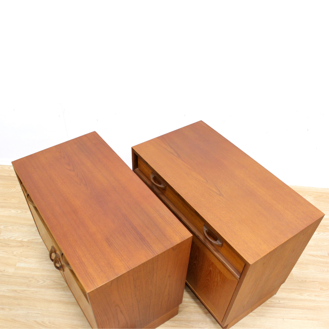 LARGE PAIR OF TEAK NIGHTSTANDS BY G PLAN