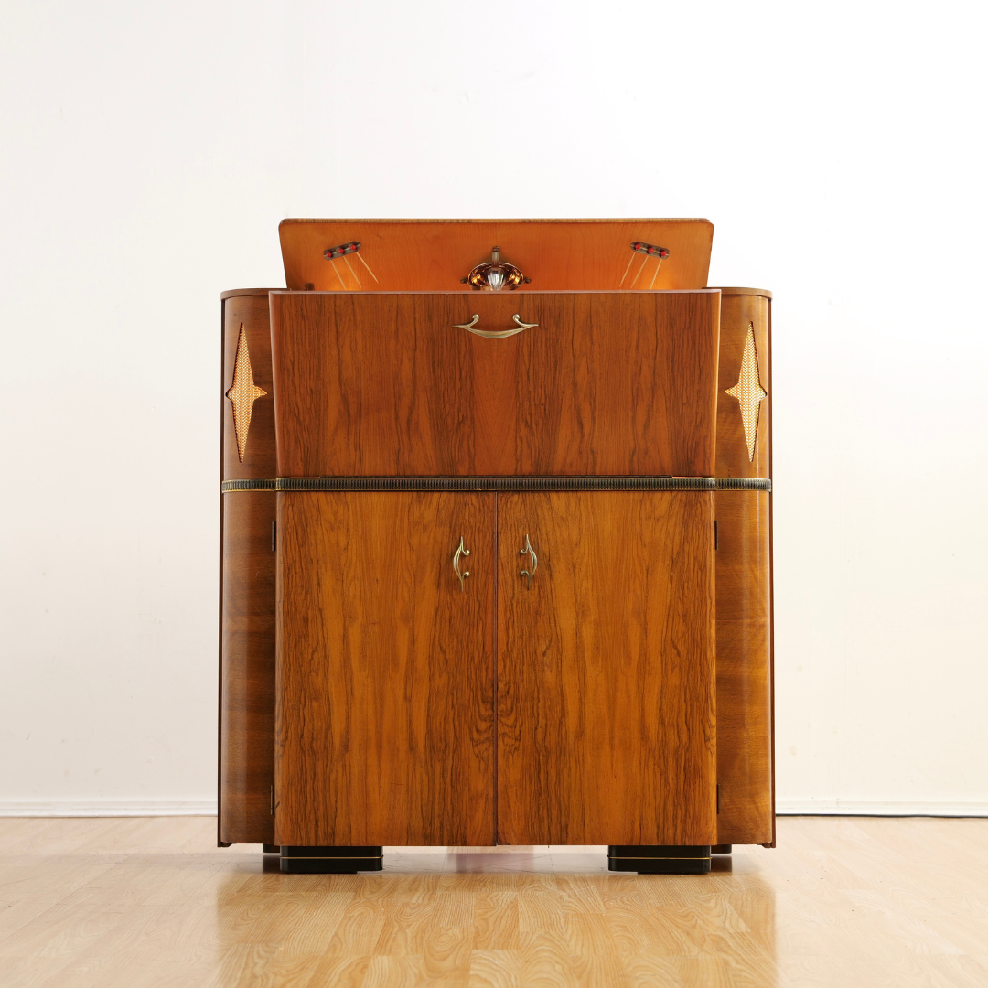 1950S ENGLISH DRY BAR LIQUOR CABINET BY VALIDITY OF LONDON