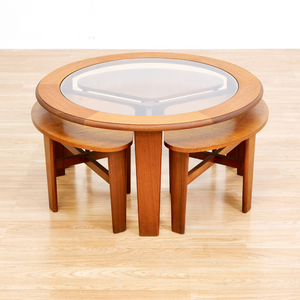 MID CENTURY TRINITY NESTING TABLES BY STONEHILL FURNITURE
