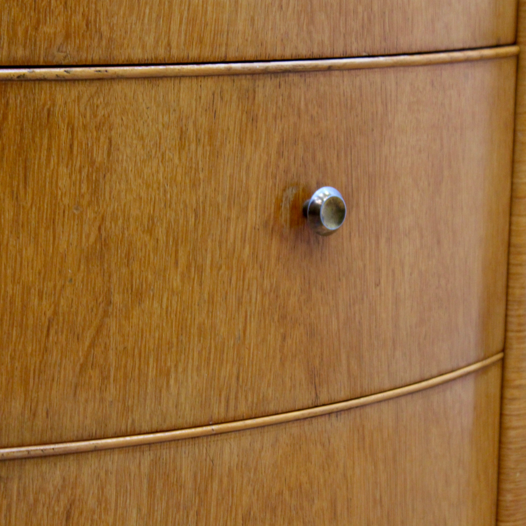 VINTAGE 1950S OAK HUTCH CREDENZA BY STONEHILL FURNITURE