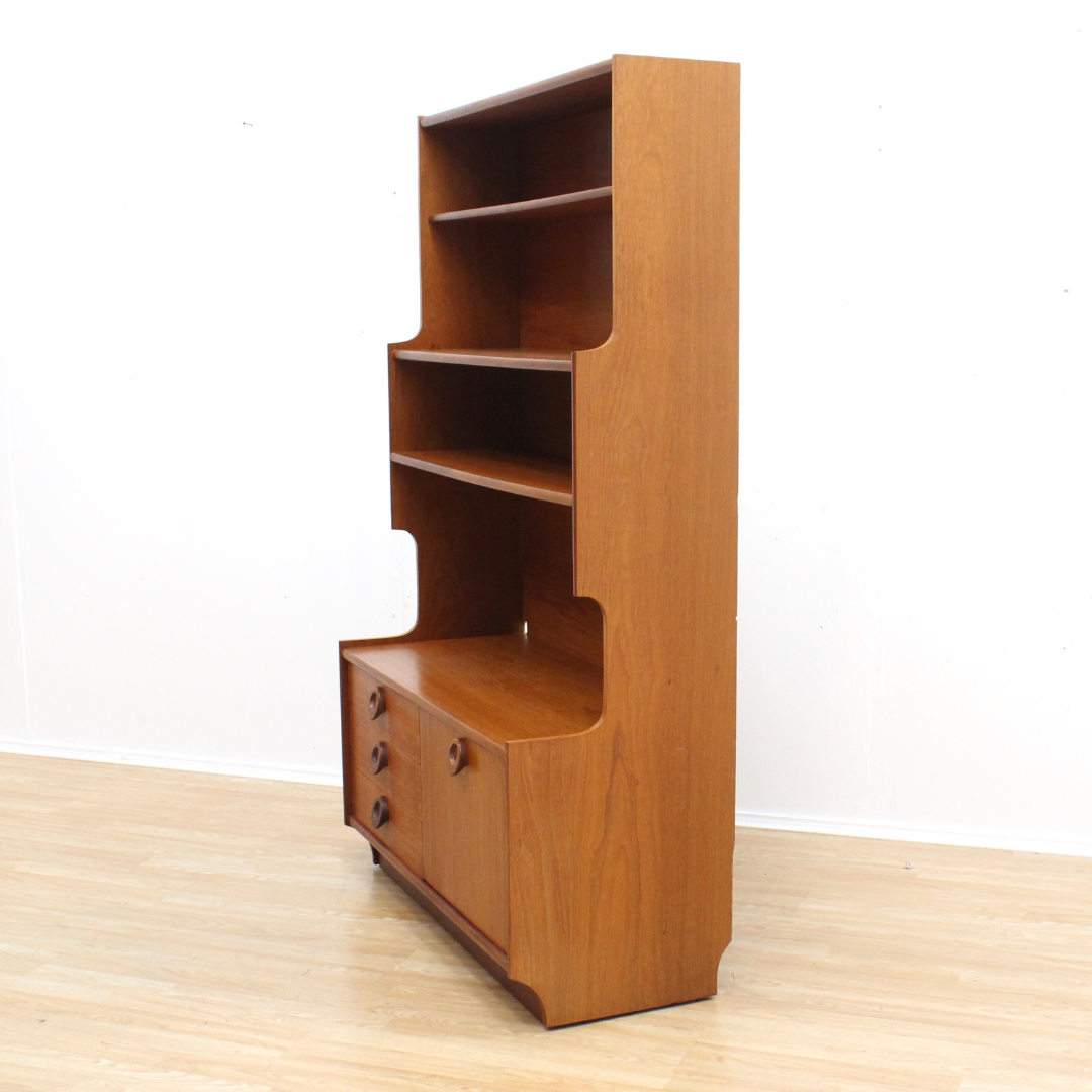 MID CENTURY TALL TEAK BOOKCASE BY PORTWOOD