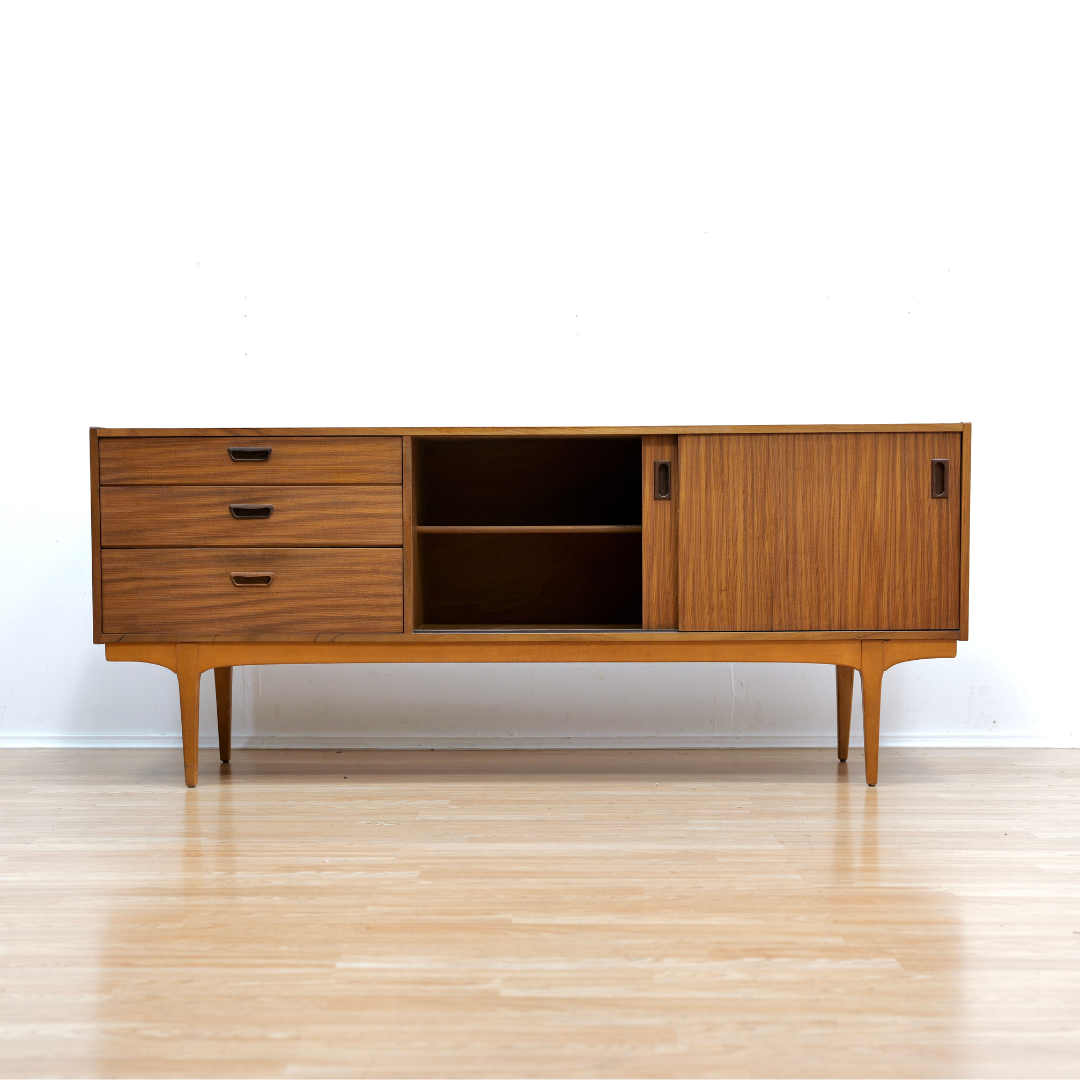 MID CENTURY LONG CREDENZA BY NATHAN FURNITURE