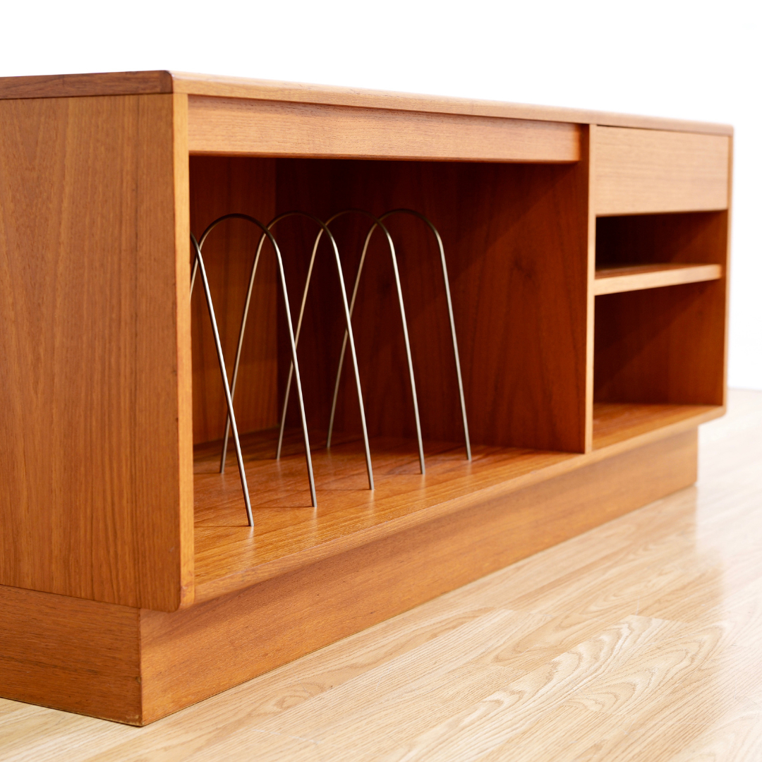 Mid Century Teak Vinyl Record Storage HIFI Media Unit by G Plan