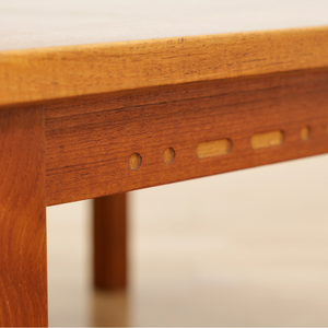 1960S DANISH DESIGN PARQUET TEAK SIDE COFFEE TABLE