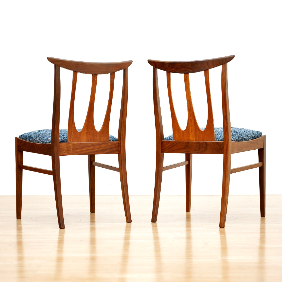 SET OF SIX MID CENTURY DINING CHAIRS BY G PLAN IN BLUE