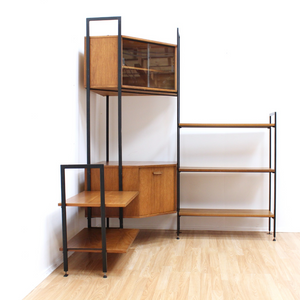 MID CENTURY AVALON MODULAR CORNER UNIT BOOKCASE