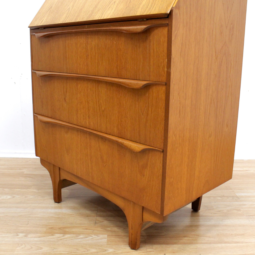 MID CENTURY SECRETARY DESK BUREAU BY SUTCLIFFE OF TODMORDEN