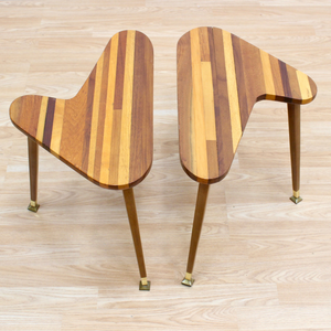 PAIR OF MID CENTURY 'BOOMERANG' SIDE TABLES