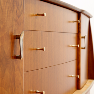 MID CENTURY WALNUT BUFFET CREDENZA BY BEAUTILITY FURNITURE