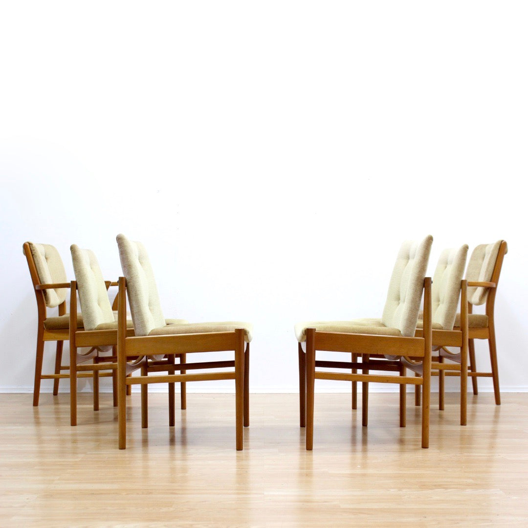 MID CENTURY DINING CHAIRS BY MCINTOSH FURNITURE SET OF SIX