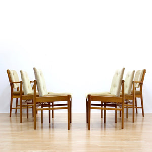 MID CENTURY DINING CHAIRS BY MCINTOSH FURNITURE SET OF SIX