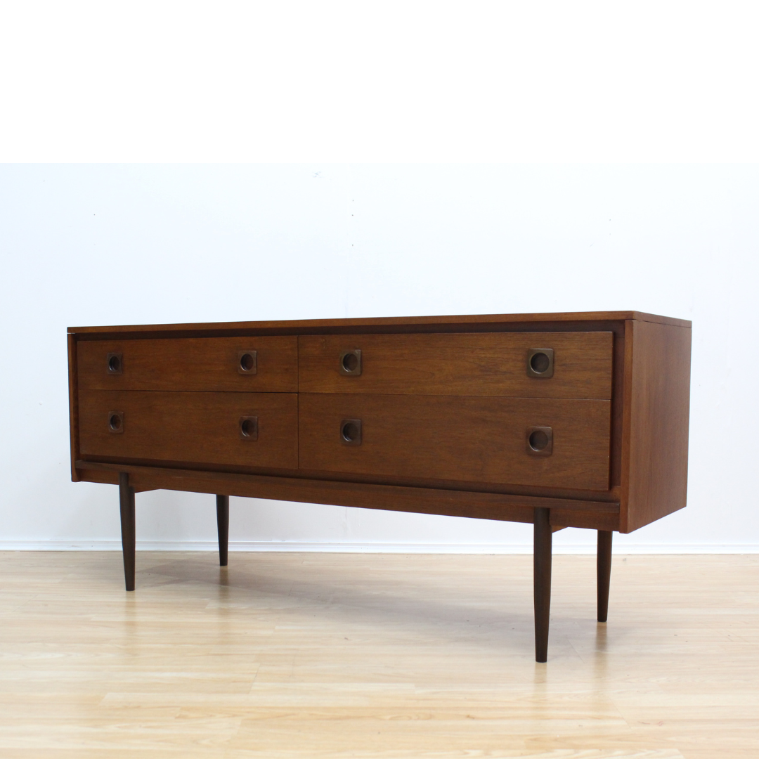 MID CENTURY WRIGHTON 4 DRAWER DRESSER