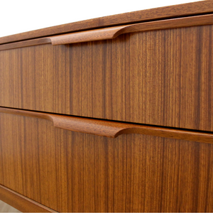 MID CENTURY FOUR DRAWER TEAK DRESSER BY AUSTINSUITE