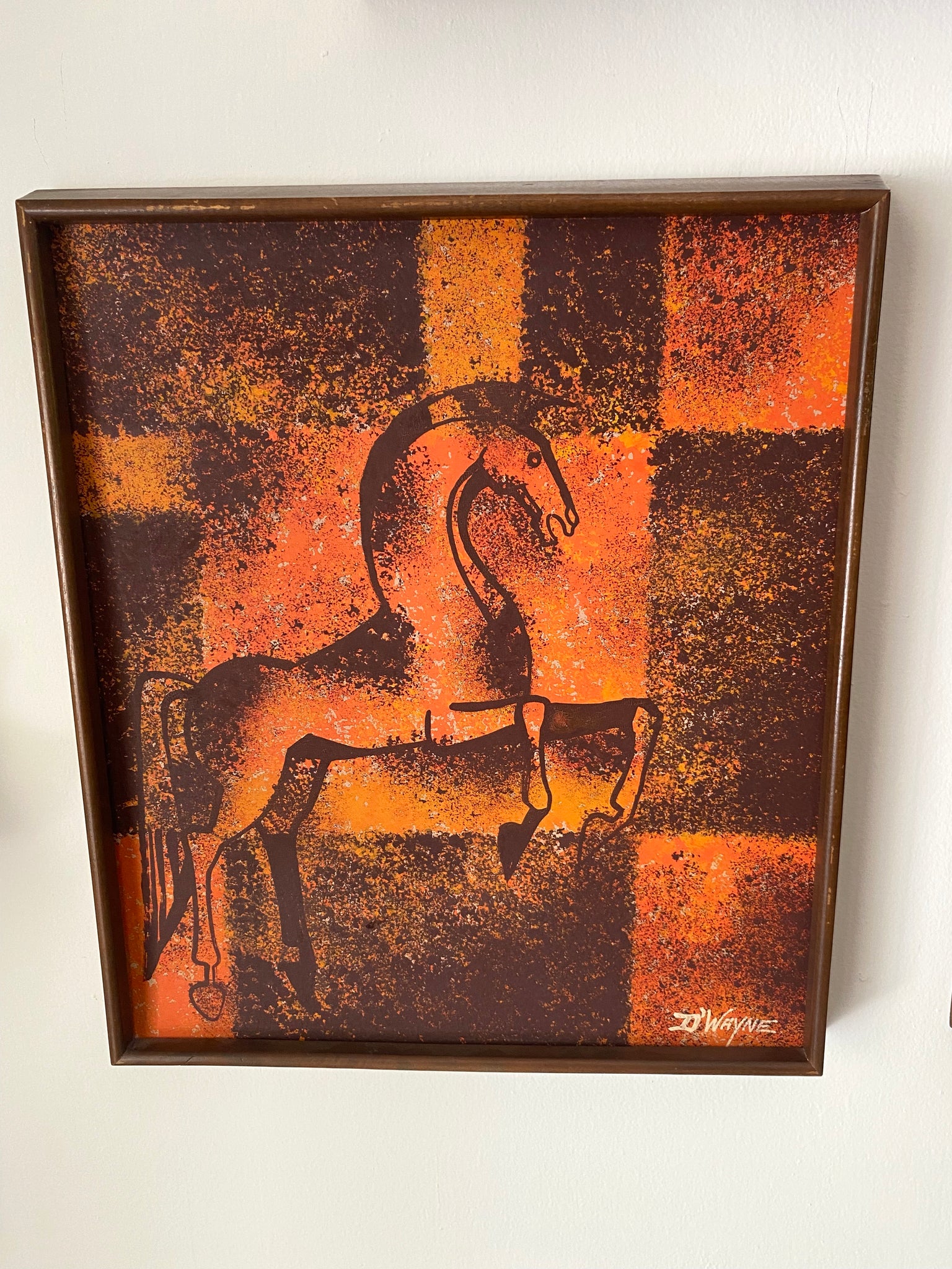 SET OF ORIGINAL MID CENTURY HORSE PAINTINGS