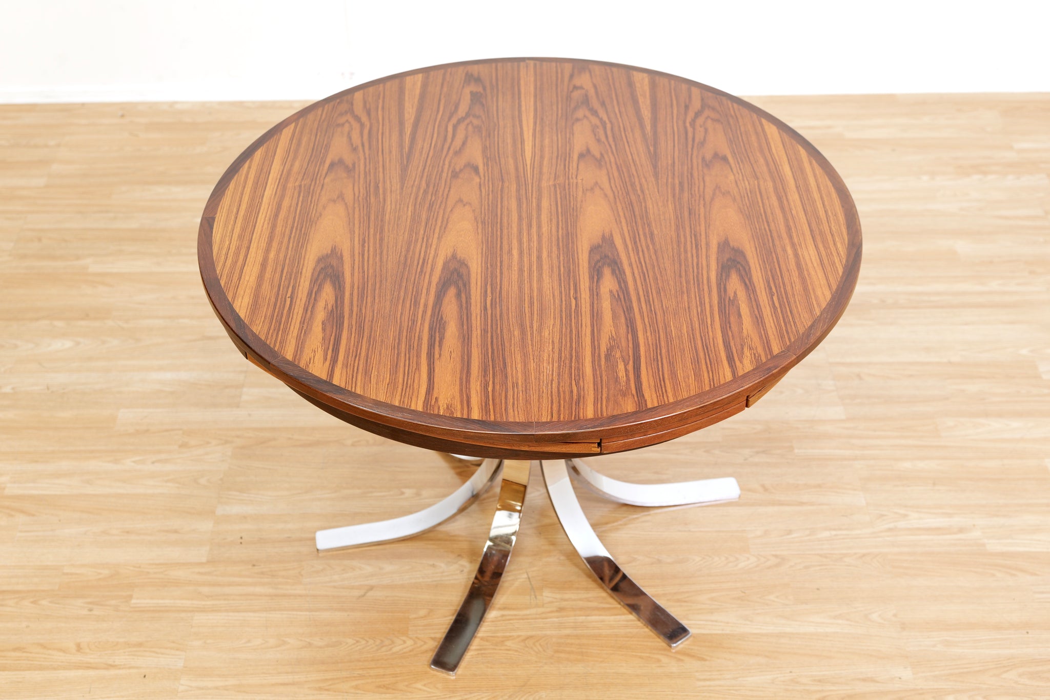DANISH MODERN ROSEWOOD 'FLIP-FLAP' LOTUS DINING TABLE BY DYRLUND