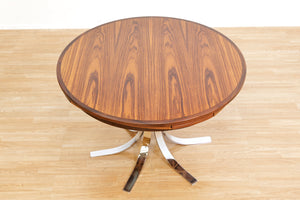 DANISH MODERN ROSEWOOD 'FLIP-FLAP' LOTUS DINING TABLE BY DYRLUND
