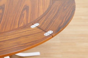 DANISH MODERN ROSEWOOD 'FLIP-FLAP' LOTUS DINING TABLE BY DYRLUND