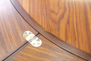 DANISH MODERN ROSEWOOD 'FLIP-FLAP' LOTUS DINING TABLE BY DYRLUND