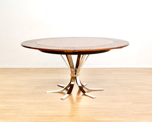 DANISH MODERN ROSEWOOD 'FLIP-FLAP' LOTUS DINING TABLE BY DYRLUND