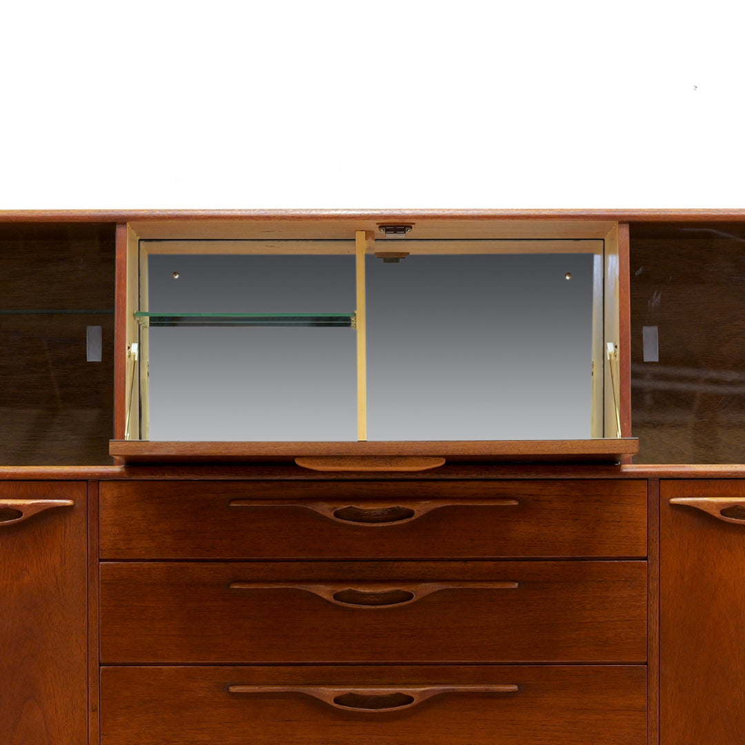 MID CENTURY TALL CREDENZA BUFFET BY JENTIQUE FURNITURE